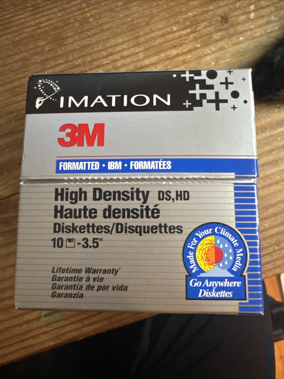 3M Unformatted High Density 3.5" Diskettes 2MB 10 Pack DS HD Floppy Disks 1.44MB