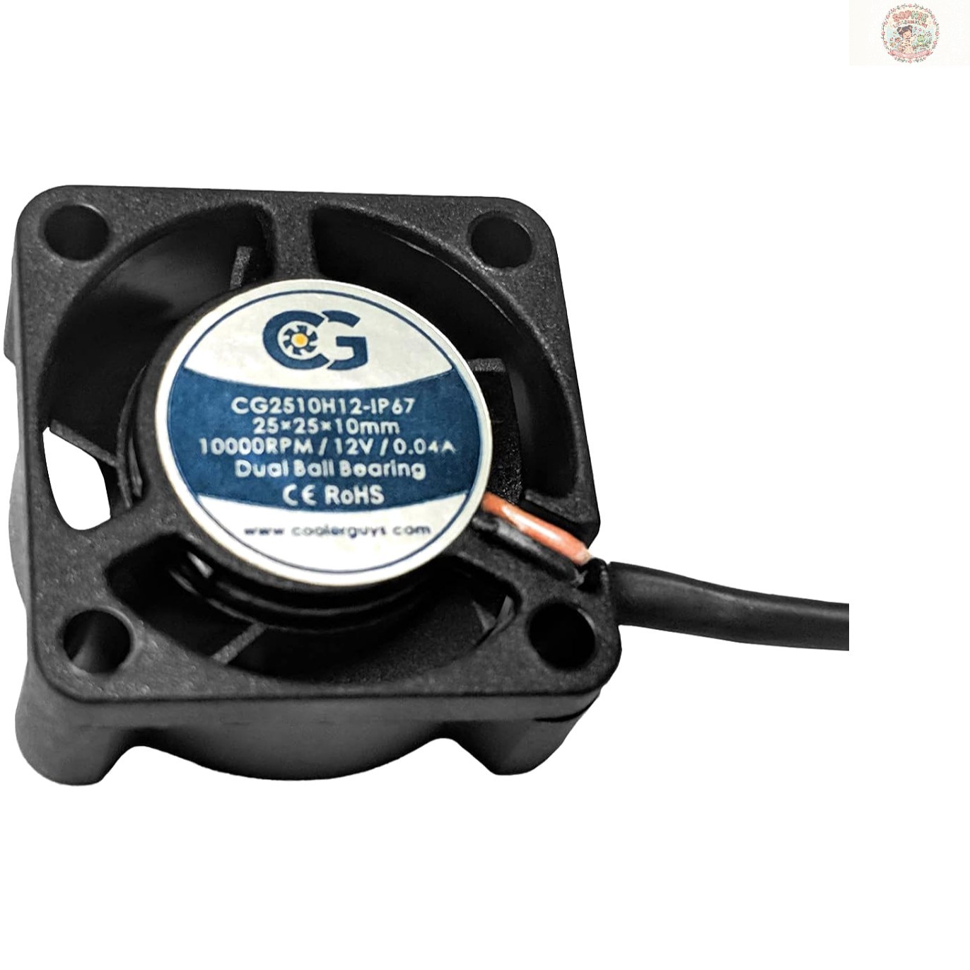Exceptional 12V  Rated Fan, Compact 25x10mm - Ideal for AV & Marine Use