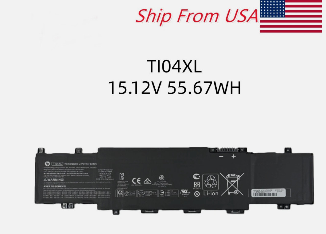 55.67Wh 4-Cell TI04XL M24563-005 Battery Replacement for HP Envy 17 