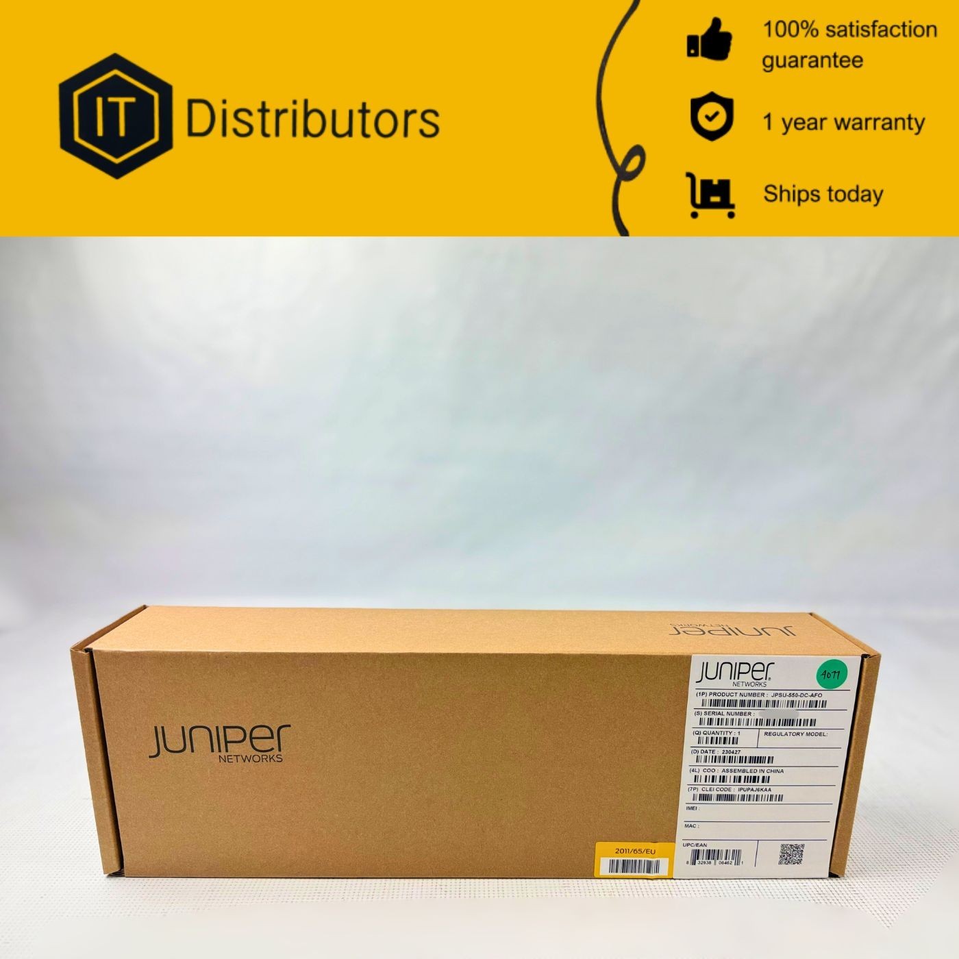 Juniper / JPSU-550-DC-AFO / New Open Box /  1 Year Warranty / Ships Today