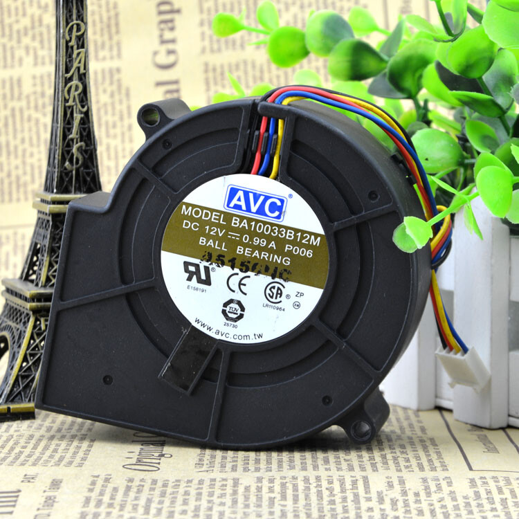 AVC BA10033B12M DC12V 0.99A 9cm 9733 4 wire 4pin blower turbo DC fan