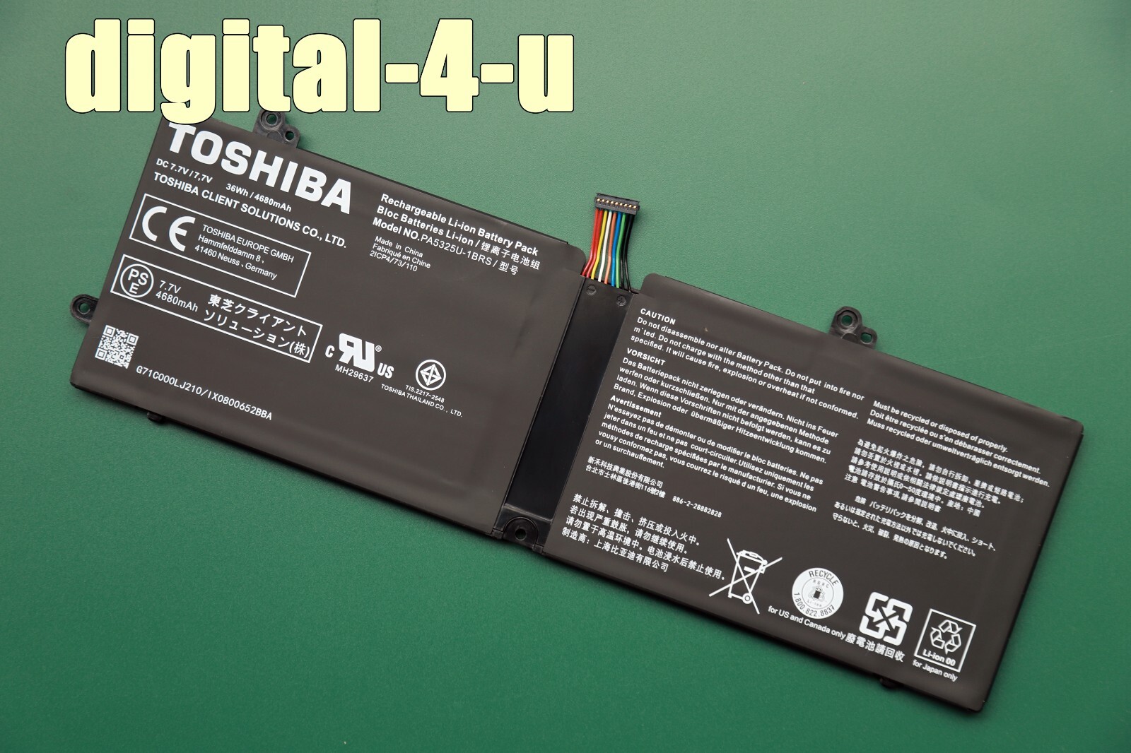 Genuine PA5325U-1BRS 36Wh Battery For Toshiba Portege X30-T-E Port G X30T-E-113