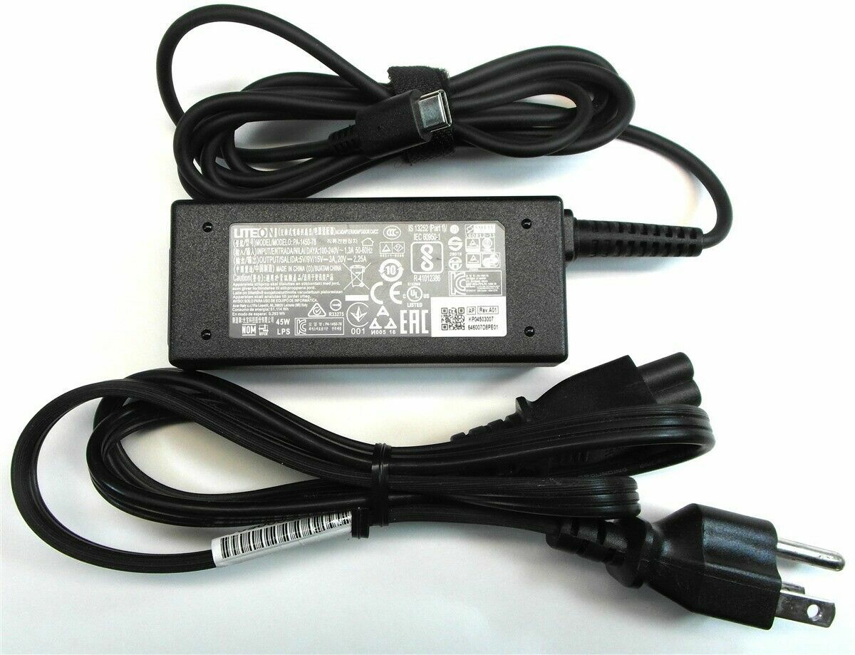Genuine Liteon Delta AC Adapter Power Supply PA-1450-78 USB-C Tip 45W Universal