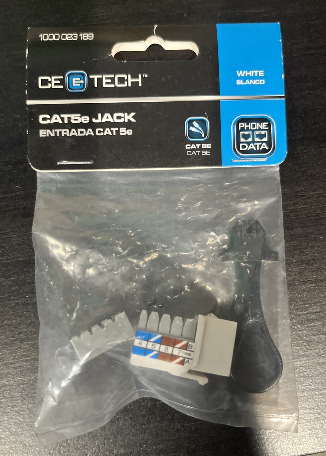 Commercial Electric Category 5e Jack - White 5025-WH