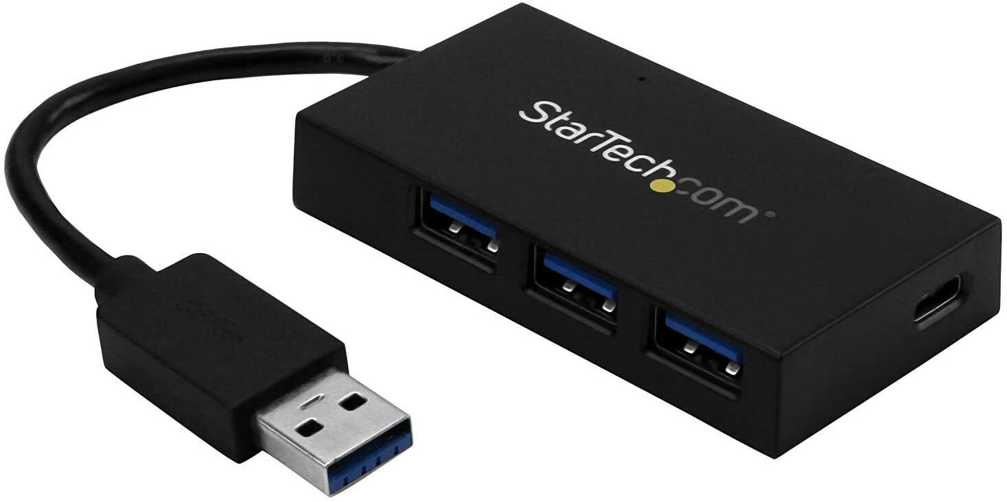 Startech.com 4 Port USB 3.0 Hub - USB Type-A Hub with 1x USB-C & 3x USB-A Por...