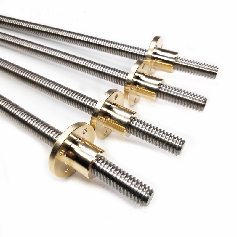 T8 Trapezoidal Rod Screw & Nut, Lead 1-14 mm Long 100 - 600mm CNC 3D Printer