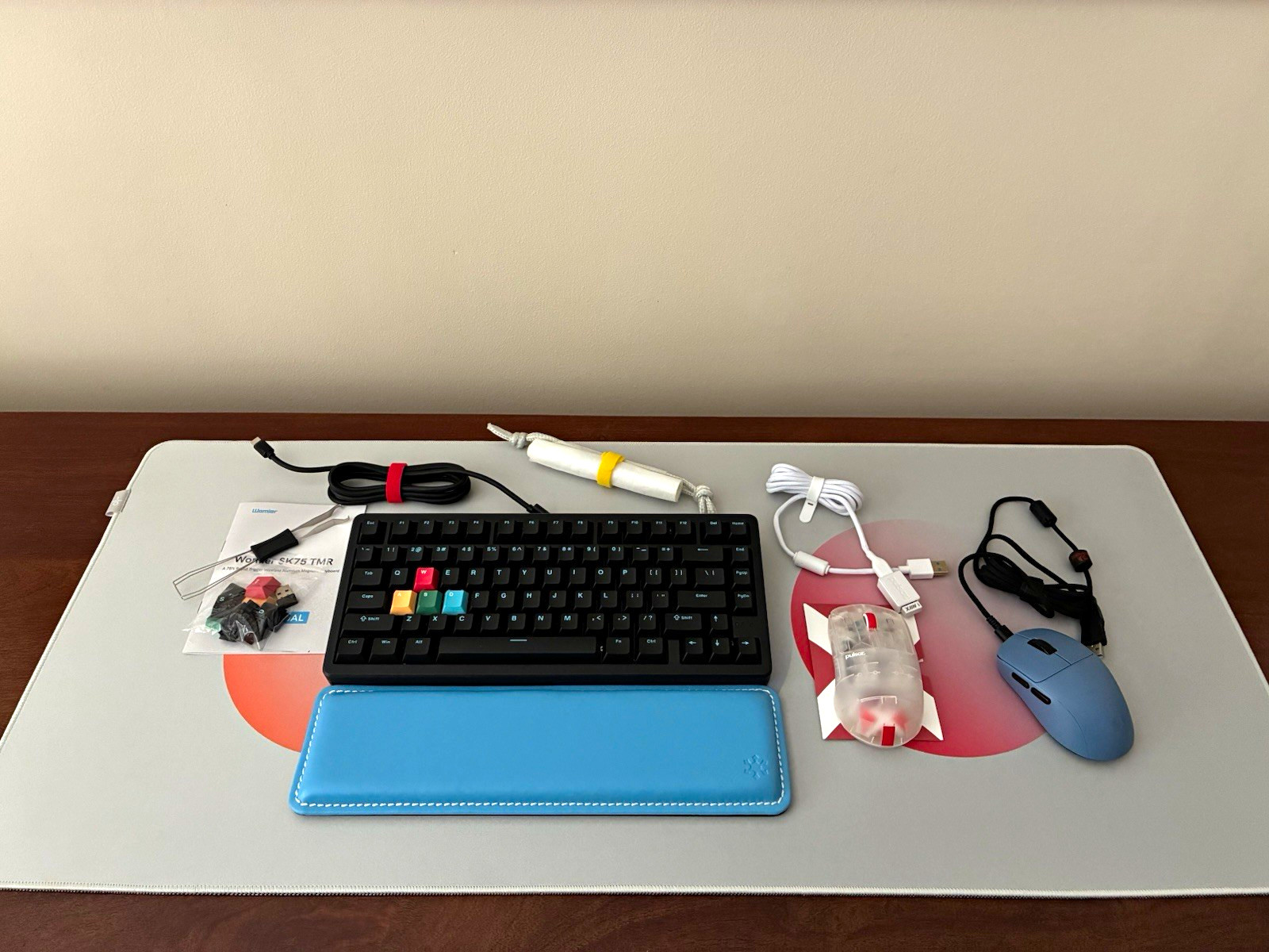 Womier SK75 TMR Hall Effect 75% Gaming Keyboard Bundle w/ 2 Mice & Accessories