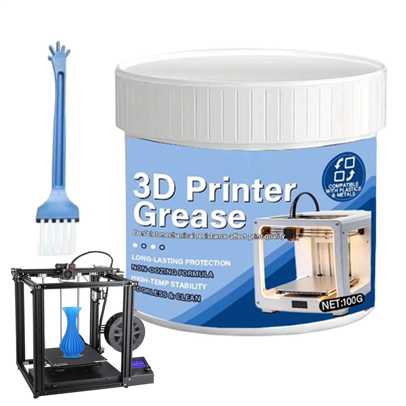3D Printer Gear Grease Scanner Safe Repair Lubricant, Reduce Noise Enhanced
