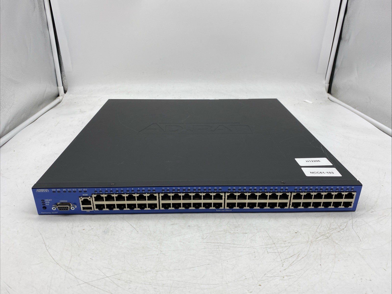 Adtran NetVanta 1638P Managed Gigabit 48-Port POE Switch 1700569F1 no/ PSU