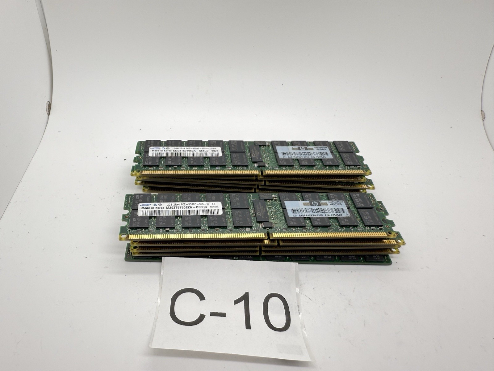 Lot of 11x 2GB DDR2 PC2-5300P ECC Server RAM – Samsung HP Mixed – 22GB Total
