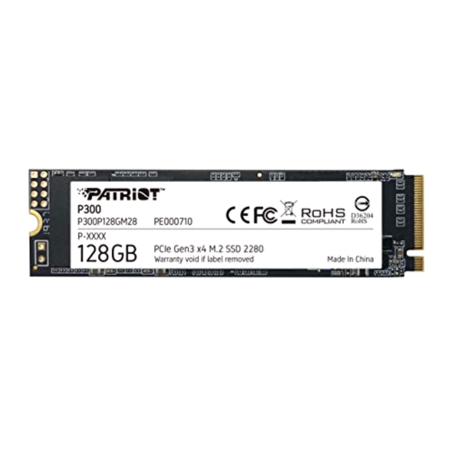 Patriot P300 SSD 128GB M.2 PCIe Gen 3x4 Low-Power Consumption NVMe Drive