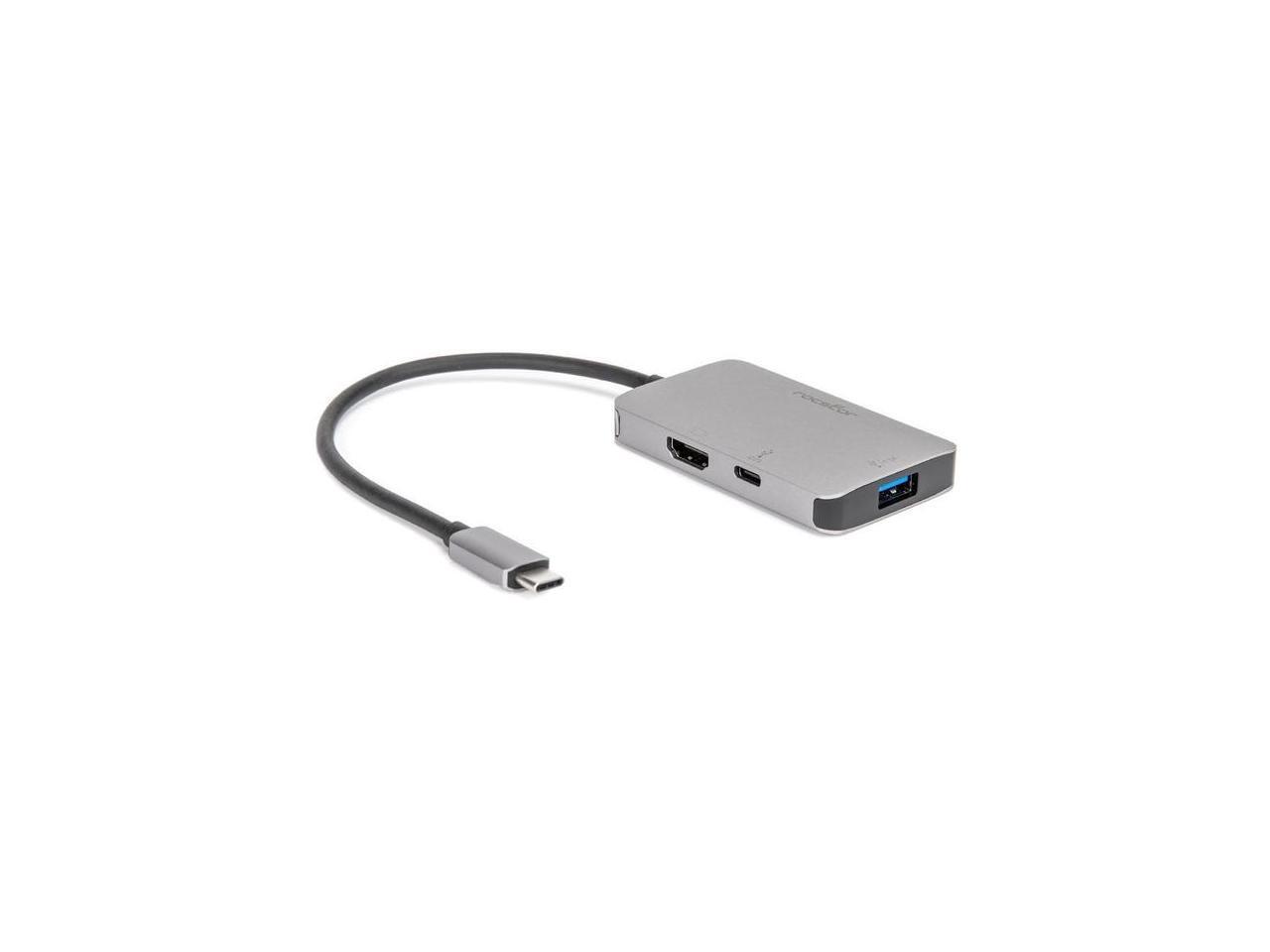 Rocstor Premium USB-C to HDMI 4K Adapter USB-C 100W PD Charging & USB Type-A por