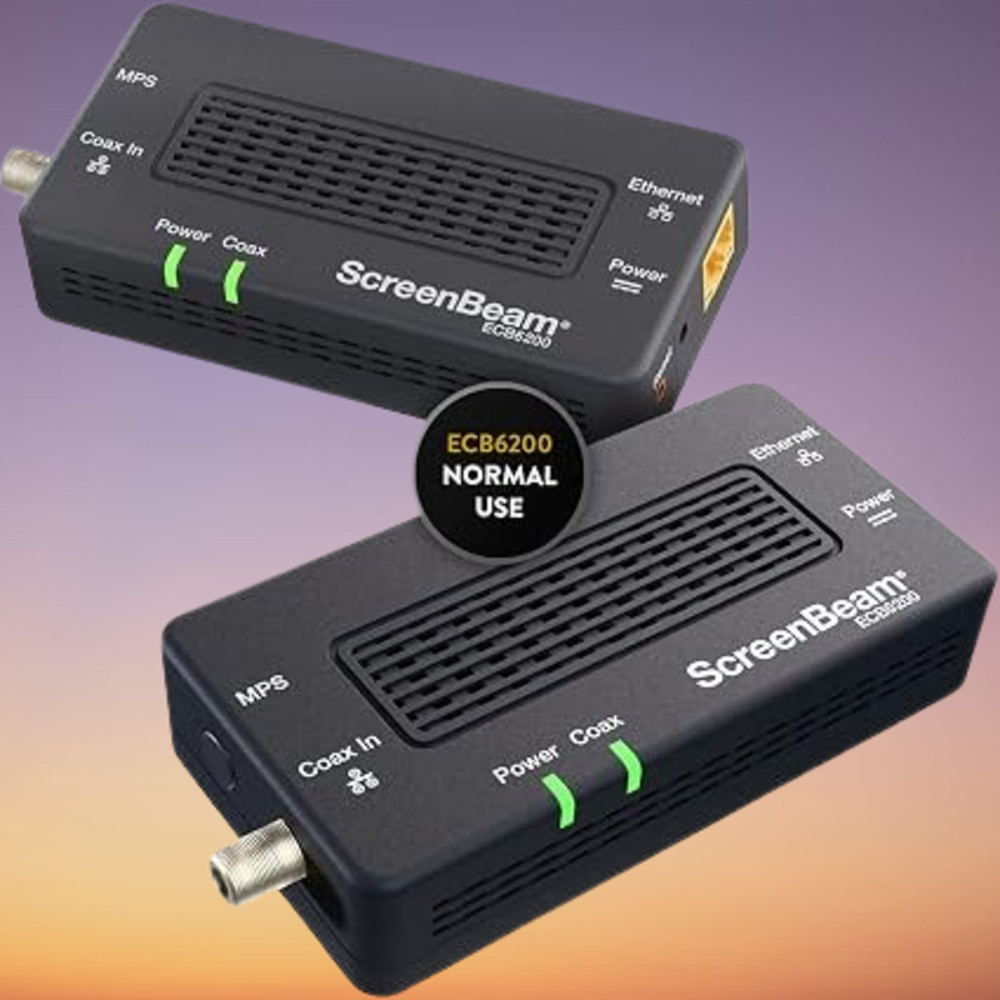 ECB6200K02 Network Adapter Starter Kit Bonded MoCA 2.0 - Fast, Black