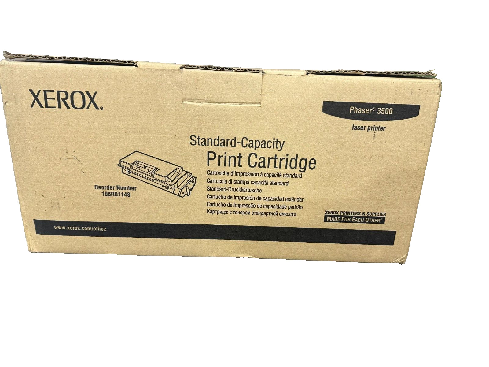 106R01148 Original OEM Xerox Toner Print Cartridge, Black Standard Capacity