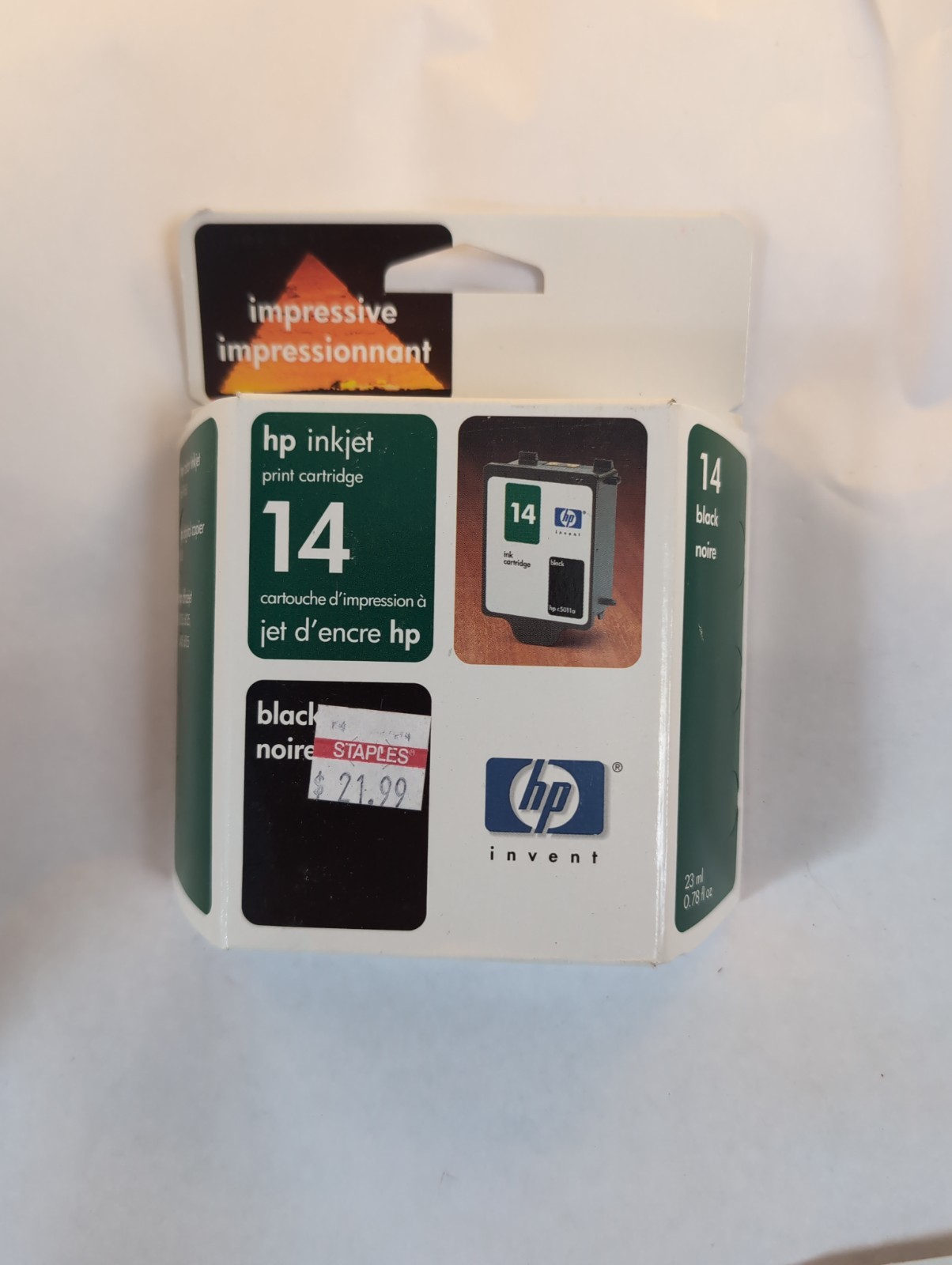 HP 14 Ink Cartridge Expired 2004 New Sealed Black 