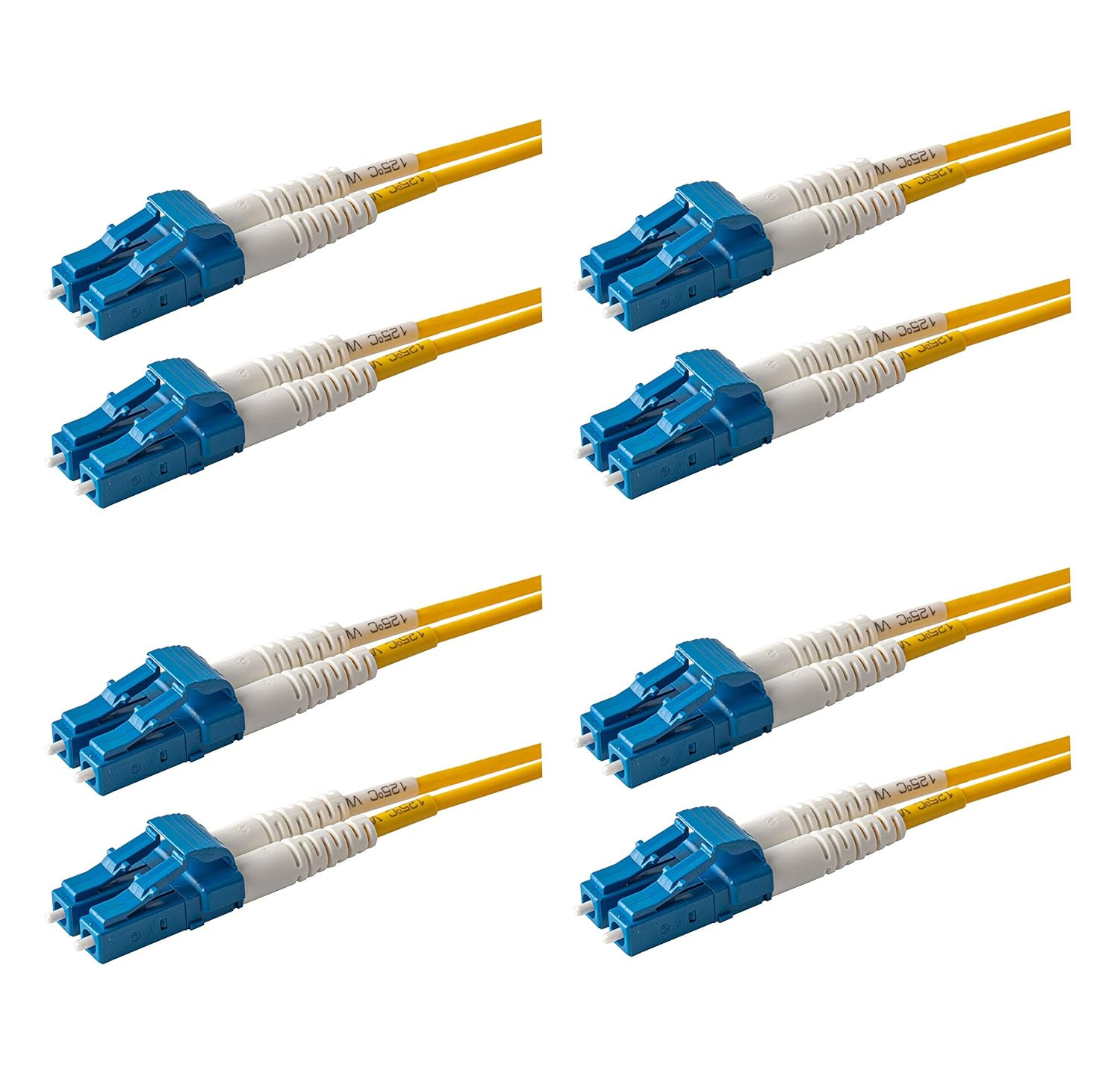 – 4-Pack 10 Meter LC to LC Fiber Patch Cable, Corning SMF-28 Singlemode 9/125Um 