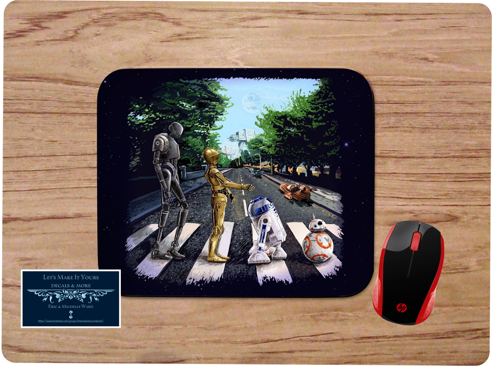 STAR WARS DROID BEATLES ABBY ROAD CUSTOM MOUSE PAD DESK MAT HOME SCHOOL GIFT 