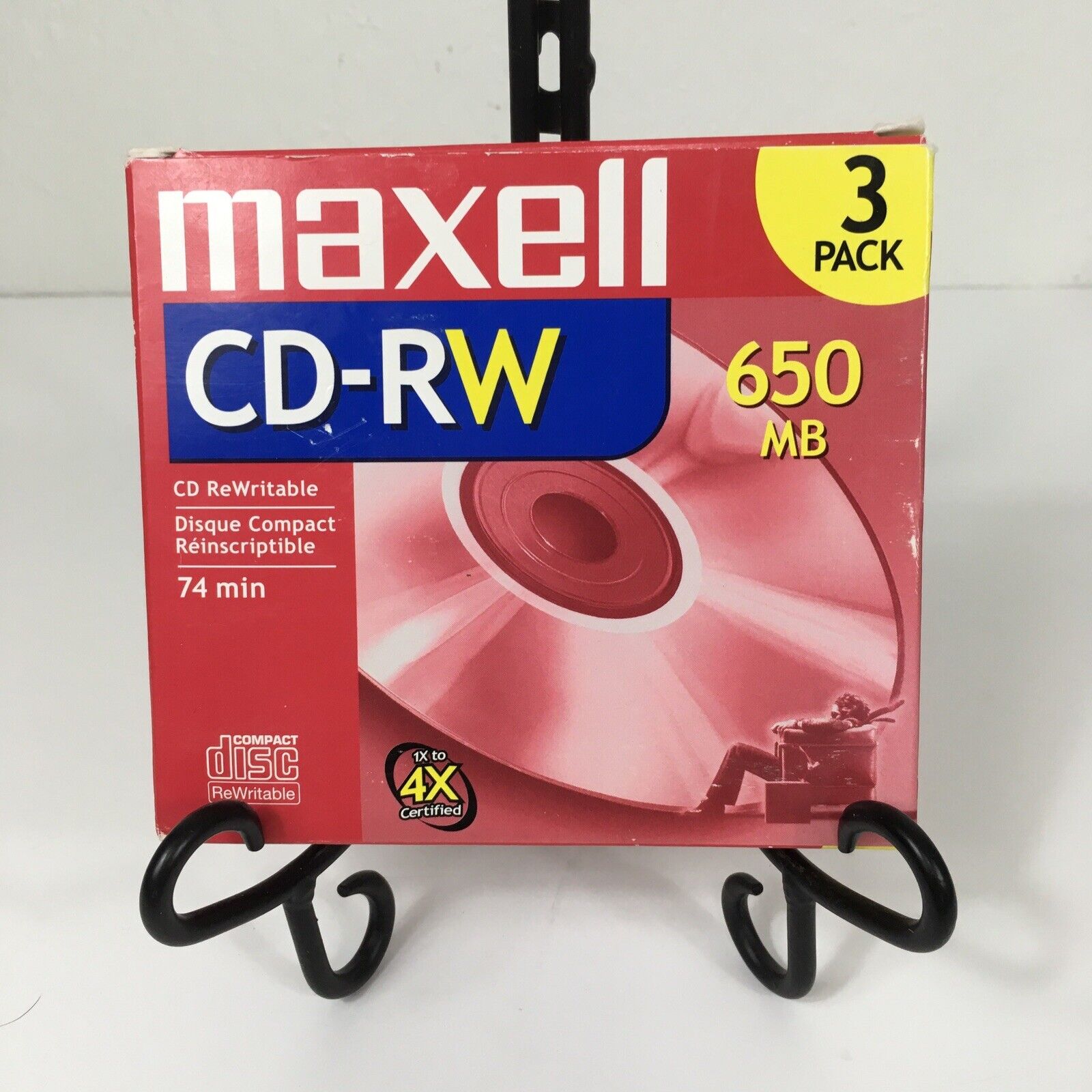 2/3 Maxell CD-RW 650 MB 74min ReWritable Compact Discs CDs #630030 Cases In Box