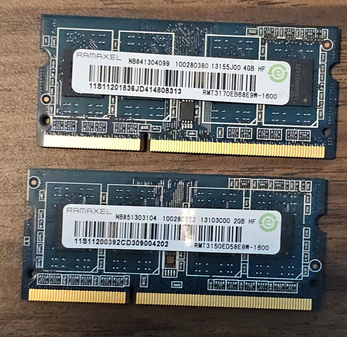4GB + 2GB Ramaxel Notebook SODIMM DDR3 PC12800 1600mhz Laptop Ram Memory