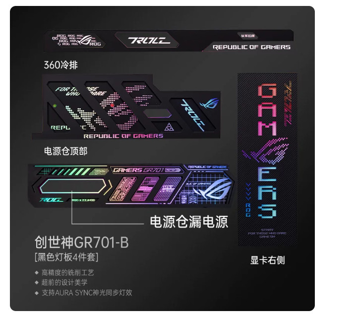 Light Board 4pcs Asus Hyperion Gr701 Pc Case Decoration Support Asus Sync New