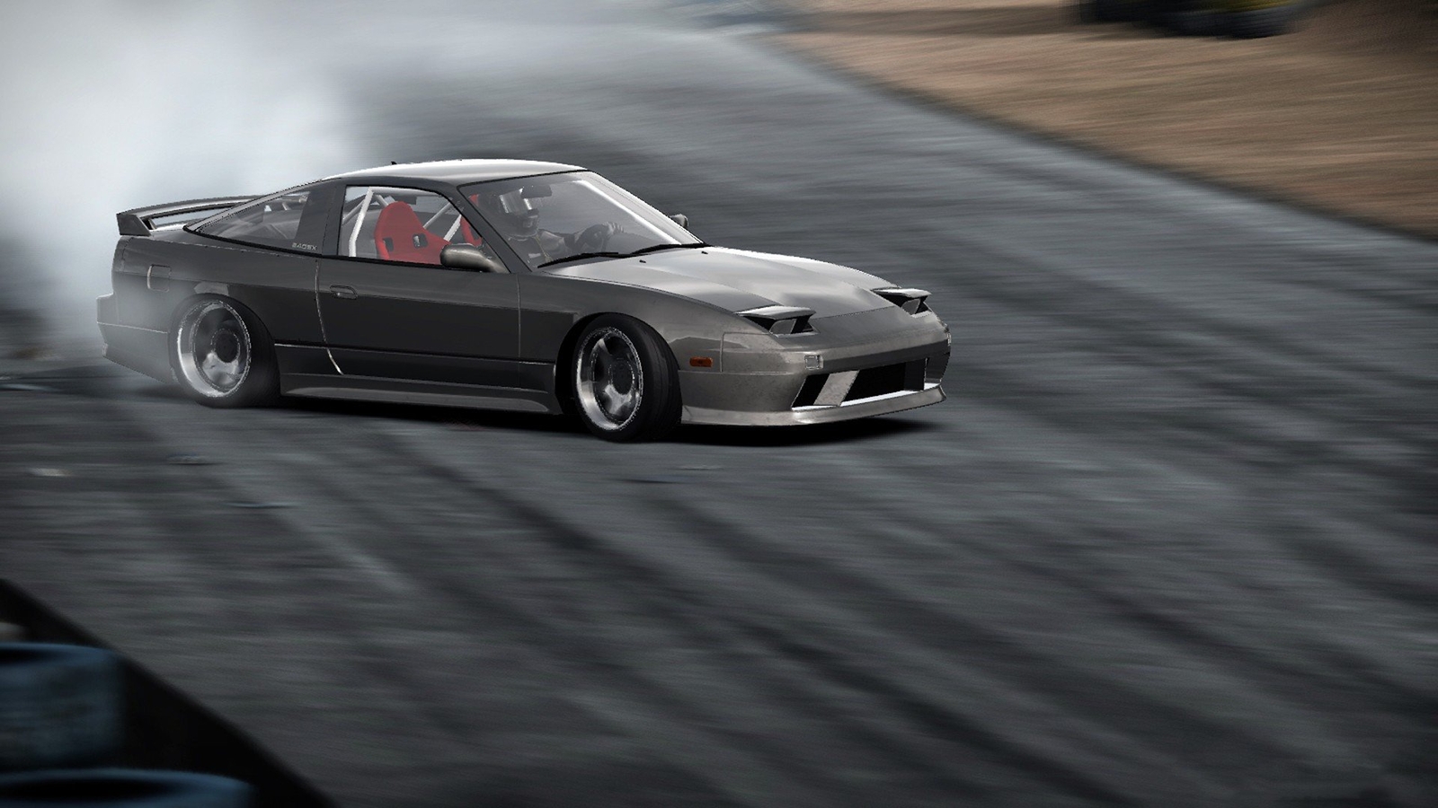 Cars video games nissan 240sx need for speed shift 2 Desk Mat Stitched