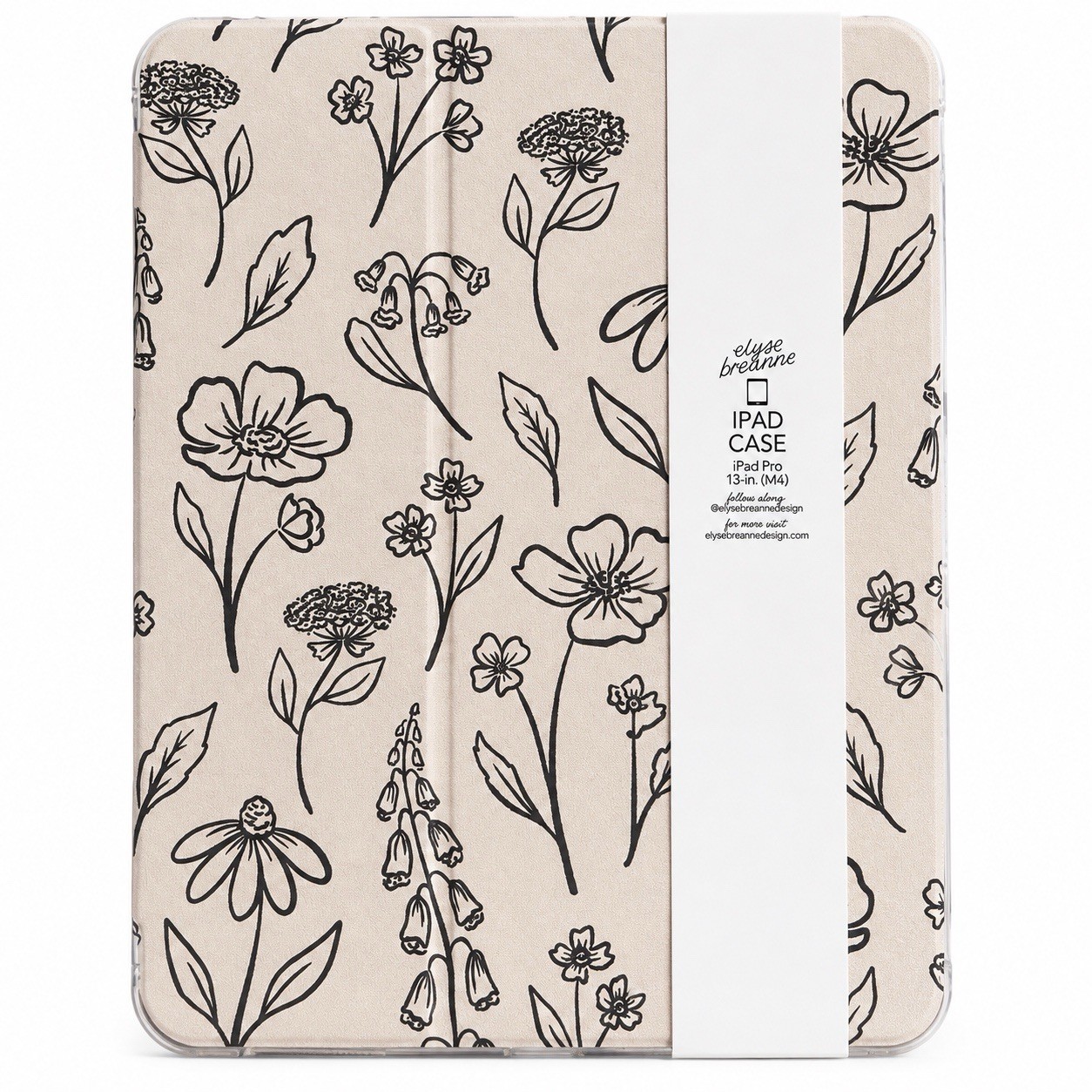 Elyse Breanne Design iPad Pro 13” M4 Case Pink Doodle Floral NEW