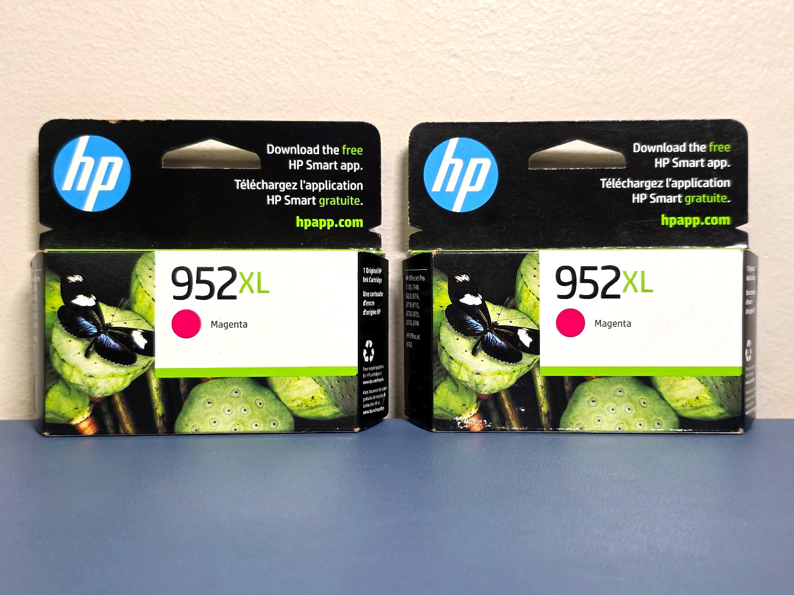 2PK Genuine HP 952XL Magenta Ink L0S64AN NEW SEALED Warranty 09/2025 OEM