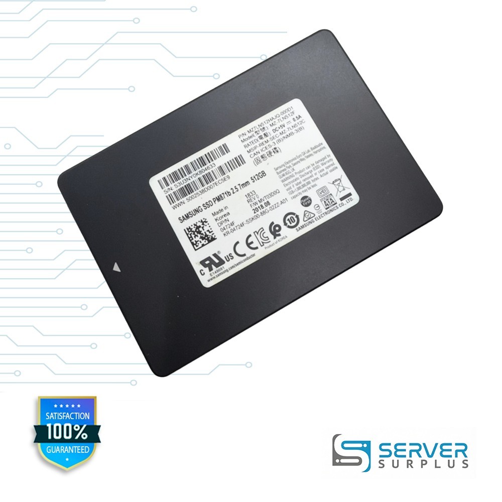 Dell Samsung PM871b 512GB SATA III 6Gb/s 2.5-Inch SSD (04724F)