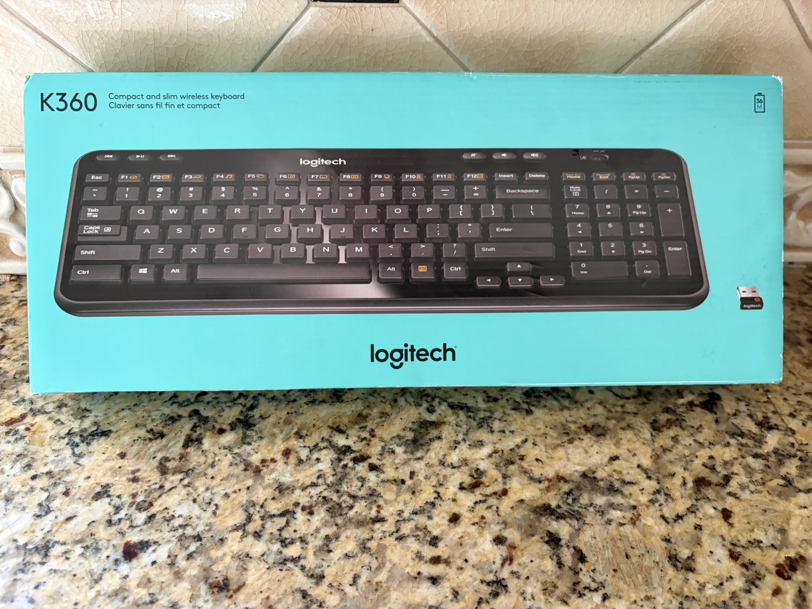 Logitech K360 Full-Size Compact Wireless USB Desktop Keyboard Still In Box New