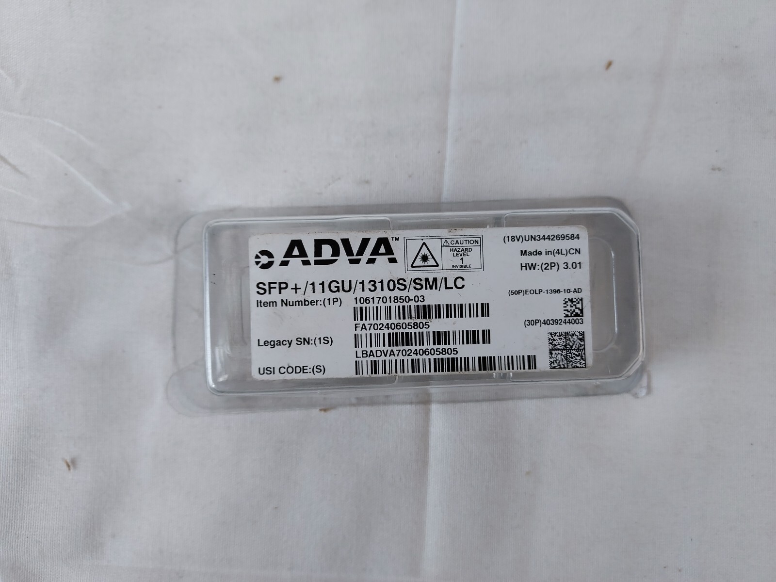 Genuine ADVA  1061701850-03  SFP+/11GU/1310S  SM/LC, 1310nm 10km SMF 1061701850