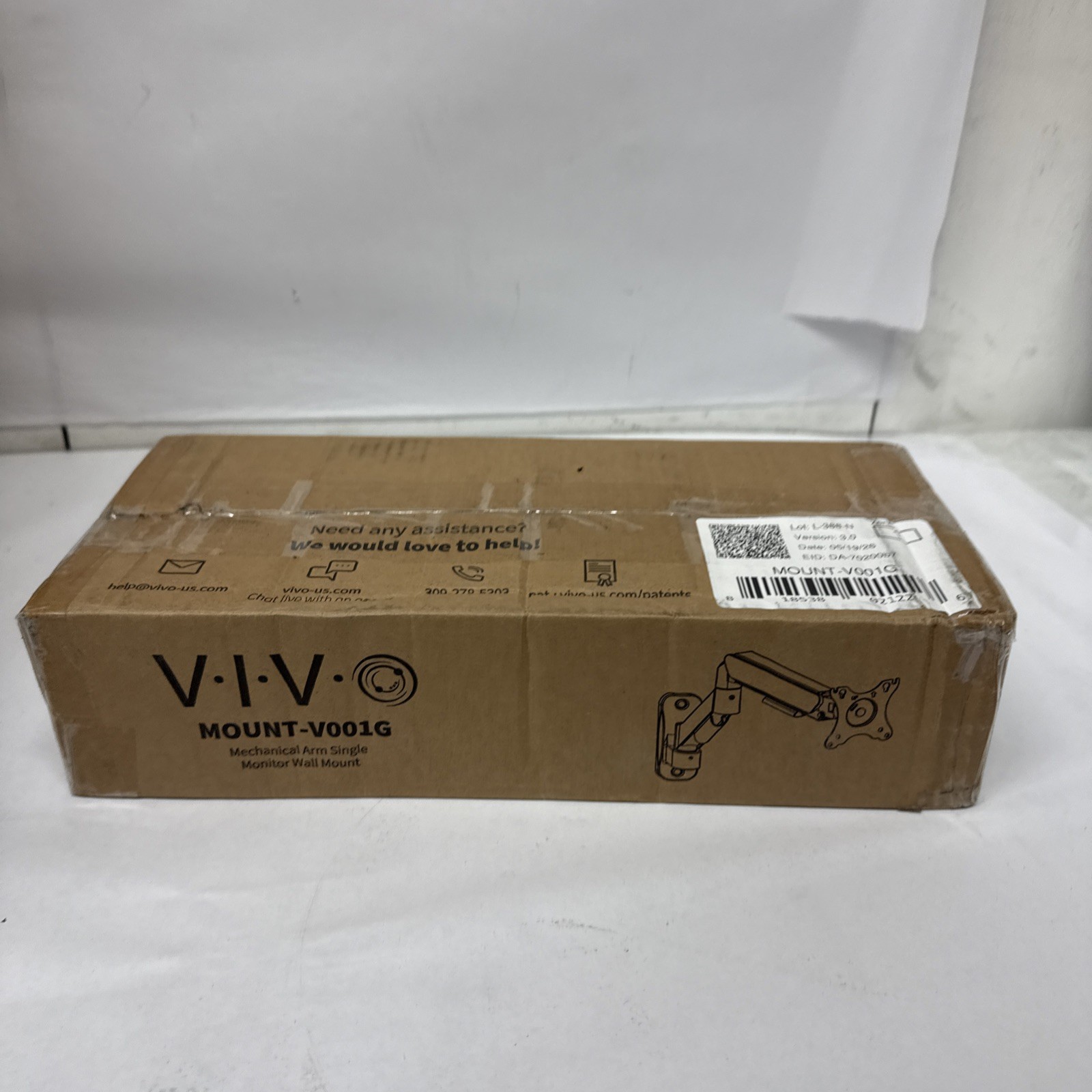 VIVO Mechanical Spring Extended Arm, 17" to 32" Computer Monitor Wall Mount