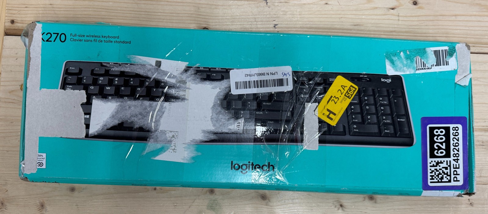 Logitech K270 Full-Size Wireless Keyboard with Numeric Keypad - Black USB