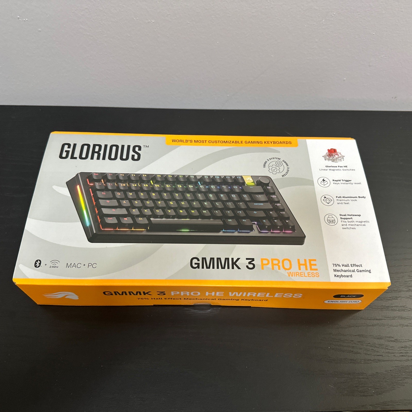 Glorious GMMK 3 PRO HE 75% Wireless Mechanical Gaming Keyboard  - BRAND NEW