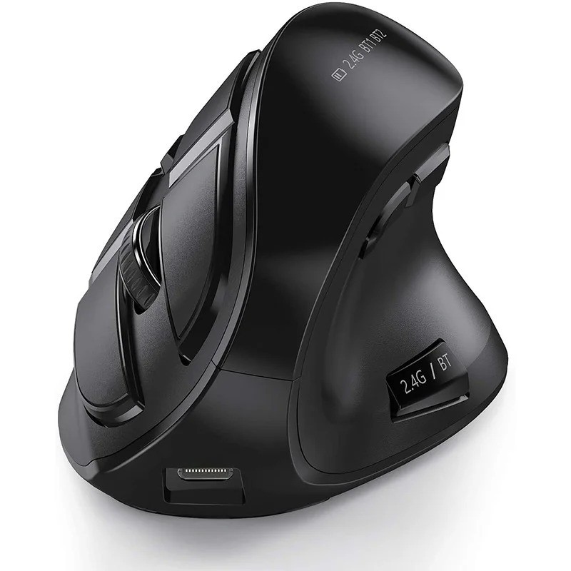 Seenda Vertical Ergonomic Mouse Rechargeable BT5.0/3.0 & 2.4G Tri-Mode