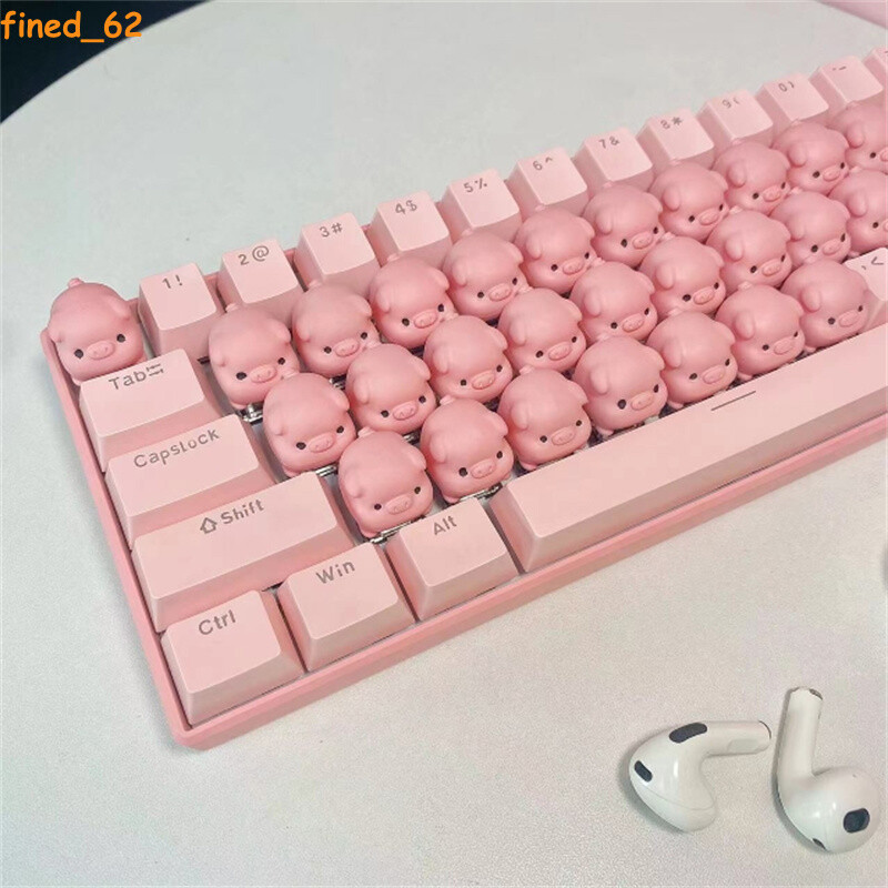 Personality Cute Pink Pigs Piggy 3D Keyboard Cherry Mechanical Keyboard Gift