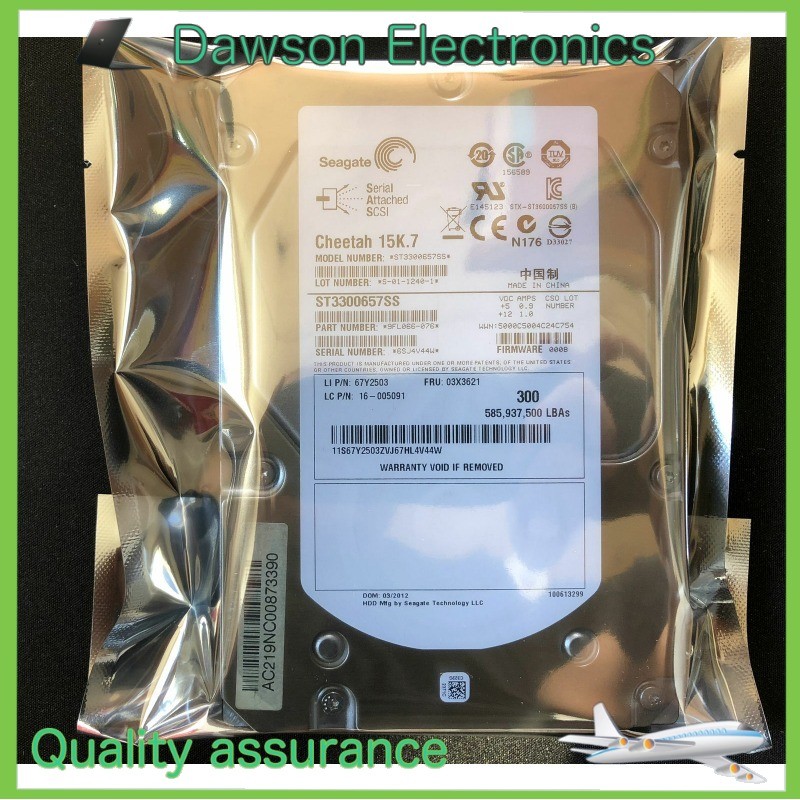 New Lenovo 300G 15K SAS 3.5 03X3614 3X3621 3X3622 Server Hard Disk