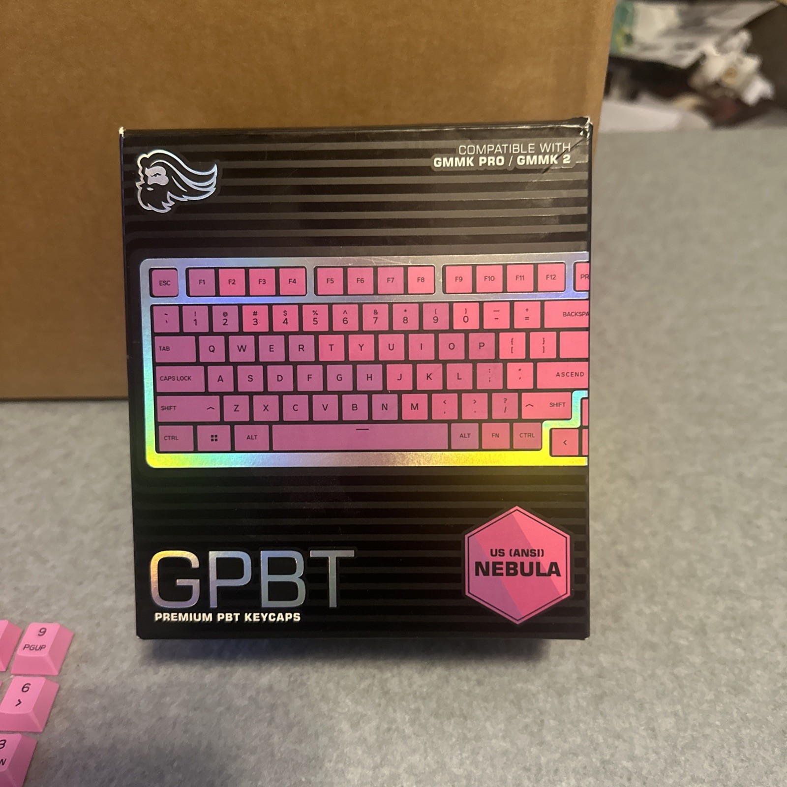 Glorious GPBT English US Nebula Pink/Purple Keycaps - NOT COMPLETE SEE PICTURE