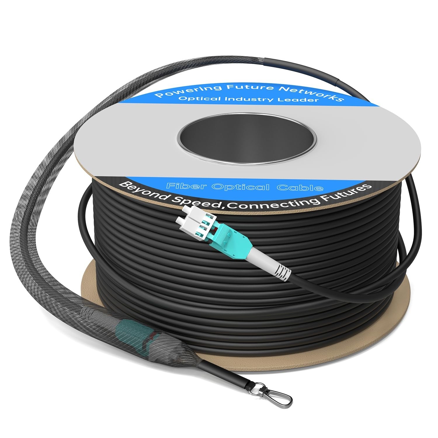 500Ft (150 Meters) Fiber Lc to Lc Outdoor Armored Fiber Optic Internet Cable