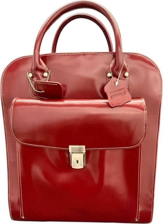 McKlein La Grange Leather Vertical Wheeled Ladies Laptop Briefcase