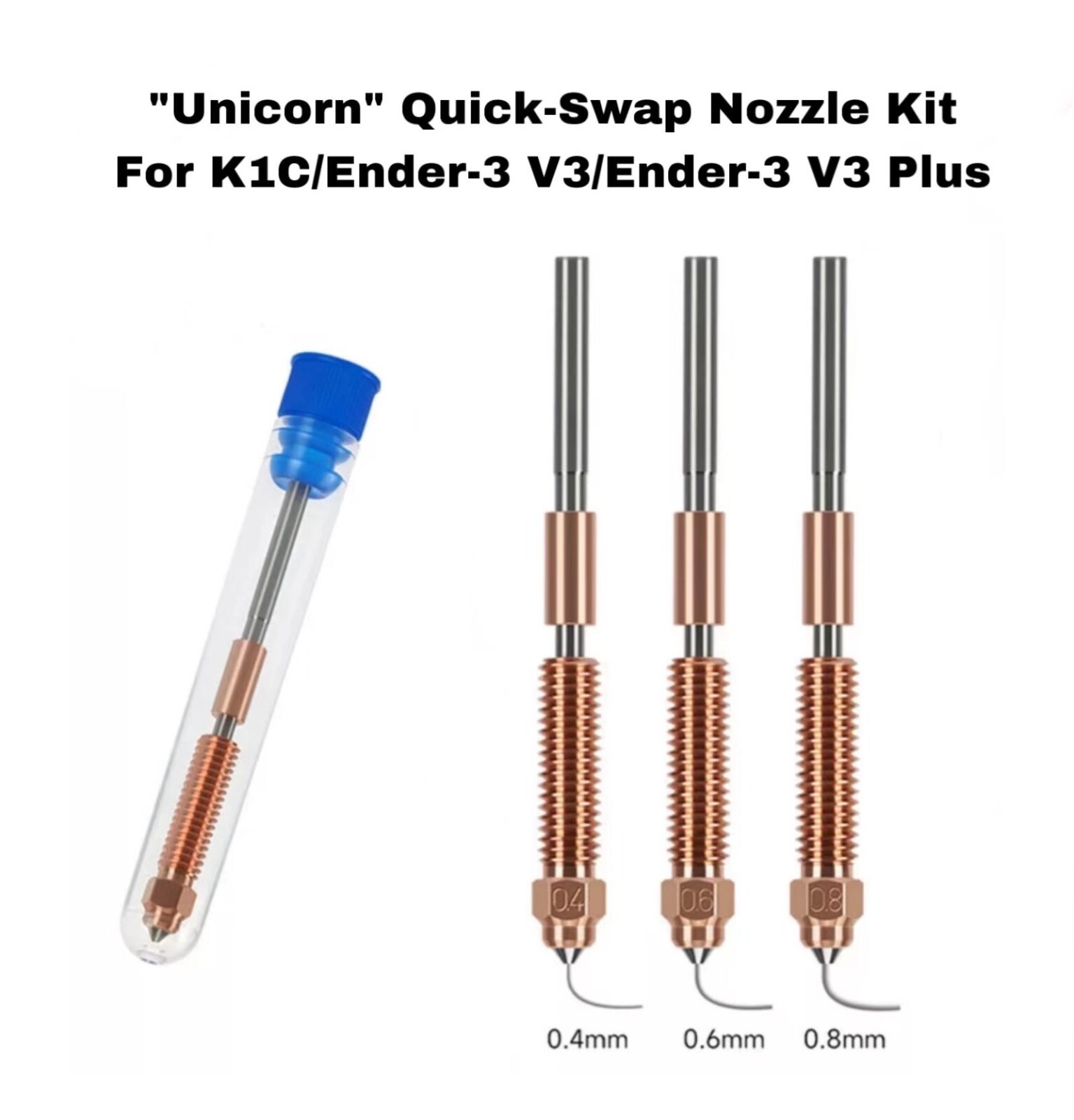 Hardened Steel Nozzle For Creality K1C / Ender3 V3/ Ender3 V3 Plus / K1 SE