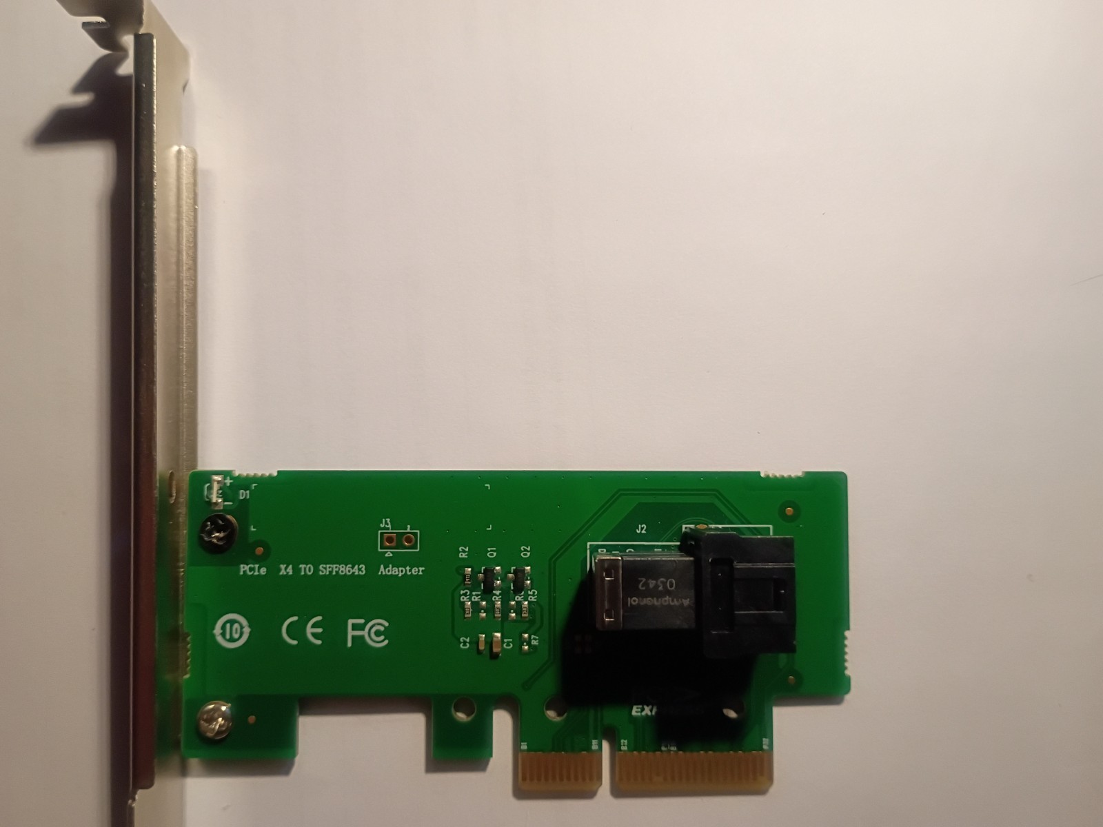  SFF-8643 to PCIe x4 Adapter Card or   PCIe x4 x8 x16 to SFF8643 Adapter 2U / 3U