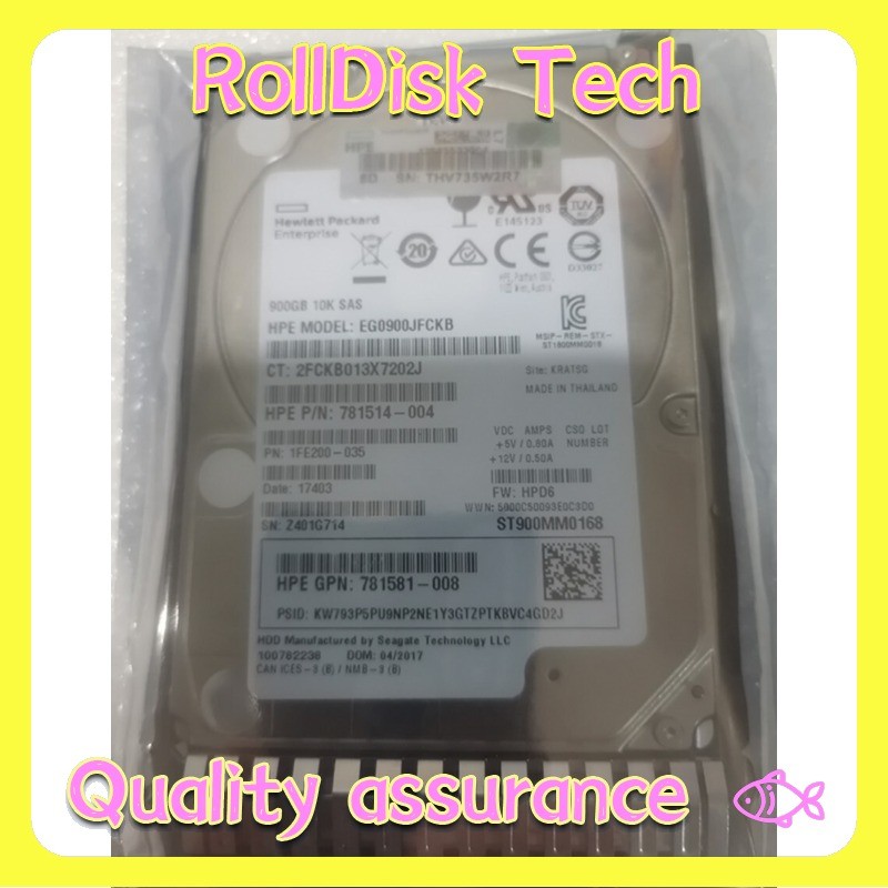 New NEW 785069-B21 785411-001 HPE 900GB 12G 10K SFF 2.5" SAS SC HDD HARD DRIVE