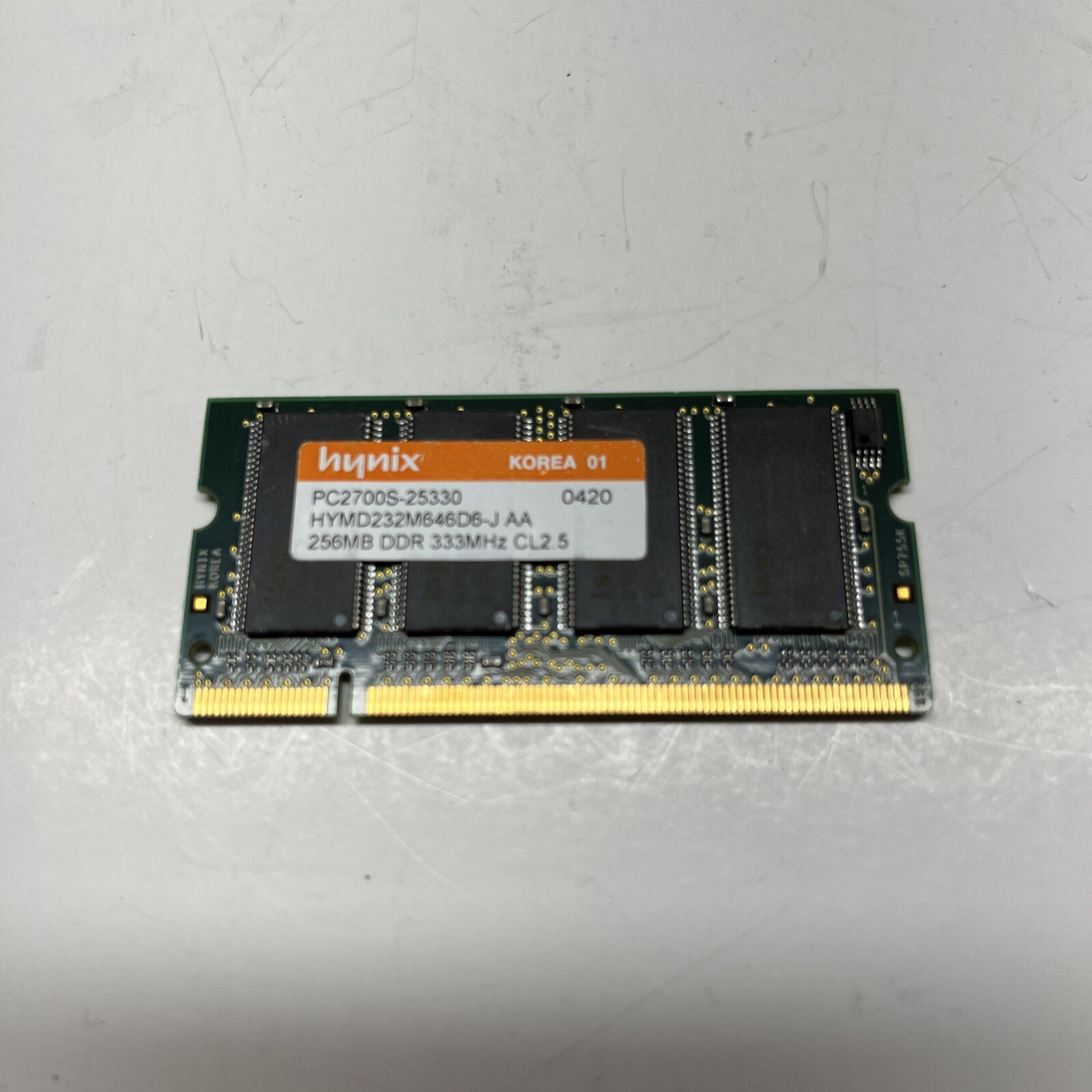 Hynix HYMD232M646D6-J Aa DDR 256MB DDR-333 (PC-2700) PC-2700S RAM Memory Tested
