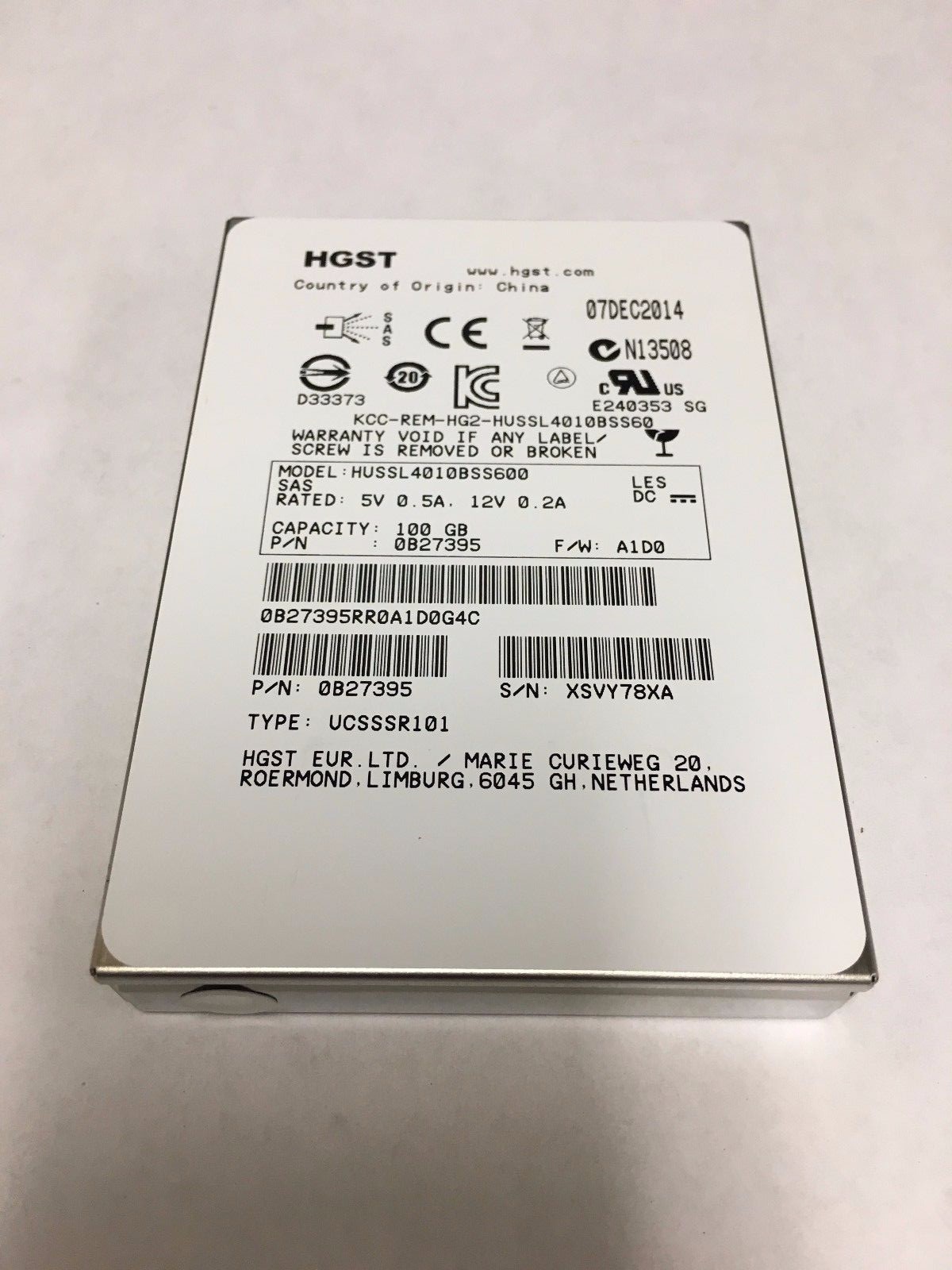 HUS156045VLS600 HITACHI 450GB 15K SAS 3.5" 6Gb/s HDD ULTRASTAR 15K600 0B24531