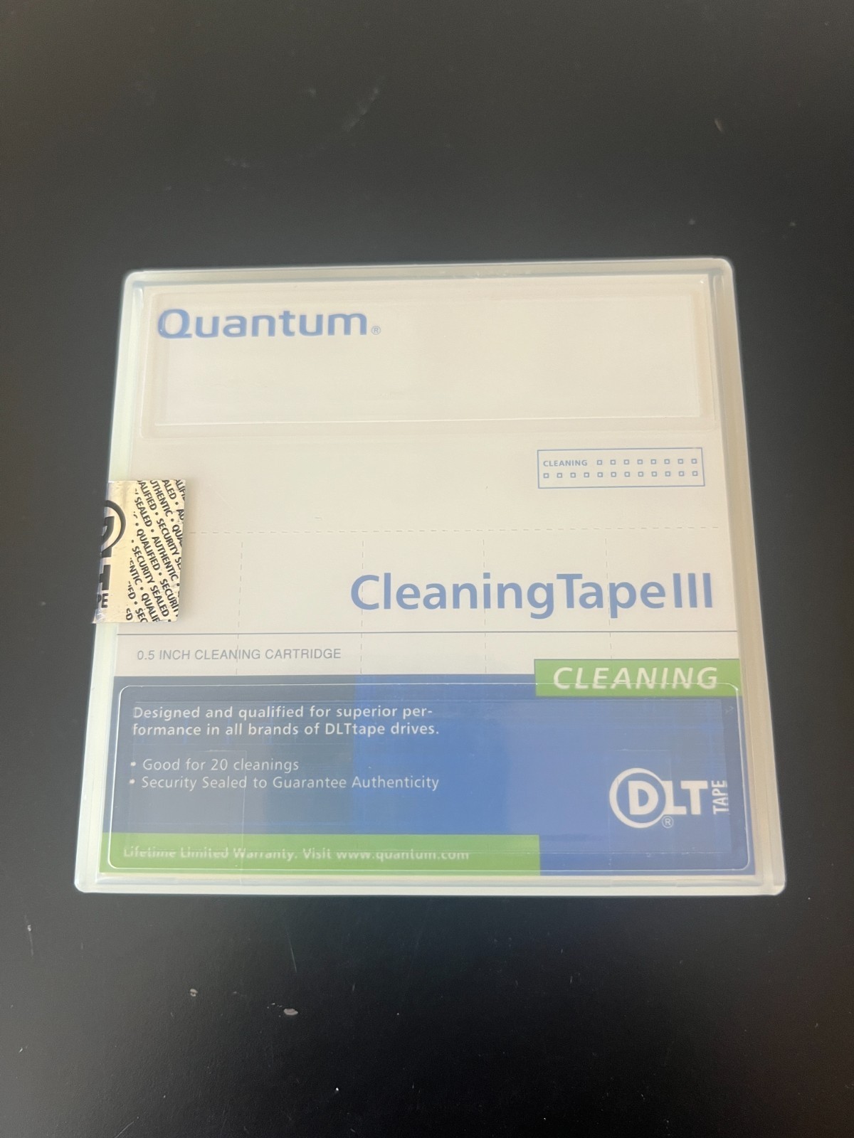 DLT Cleaning Tape III – Quantum  - DLTtape Drive Cleaner – New Sealed OEM