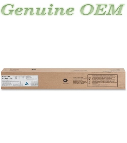 MX-60NTCA/MX60NTCA Original OEM Sharp Toner, Cyan Genuine Sealed