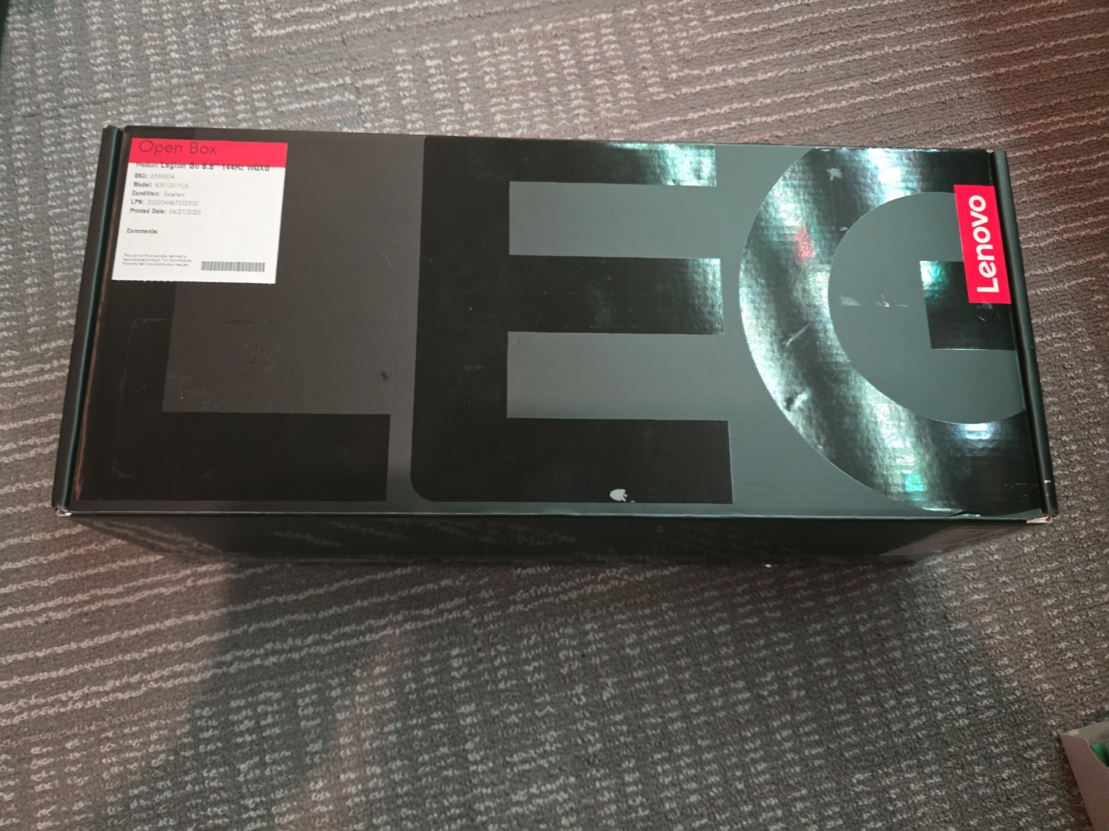 Lenovo Legion Go Original Box *Empty*