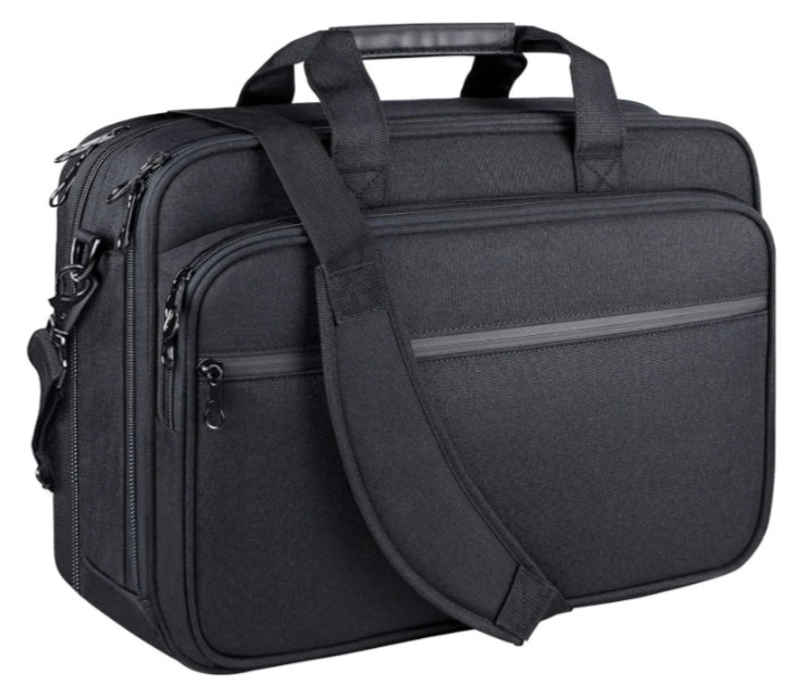 Maletín portátil premium 17.3″ expandible impermeable con bolsillos RFID