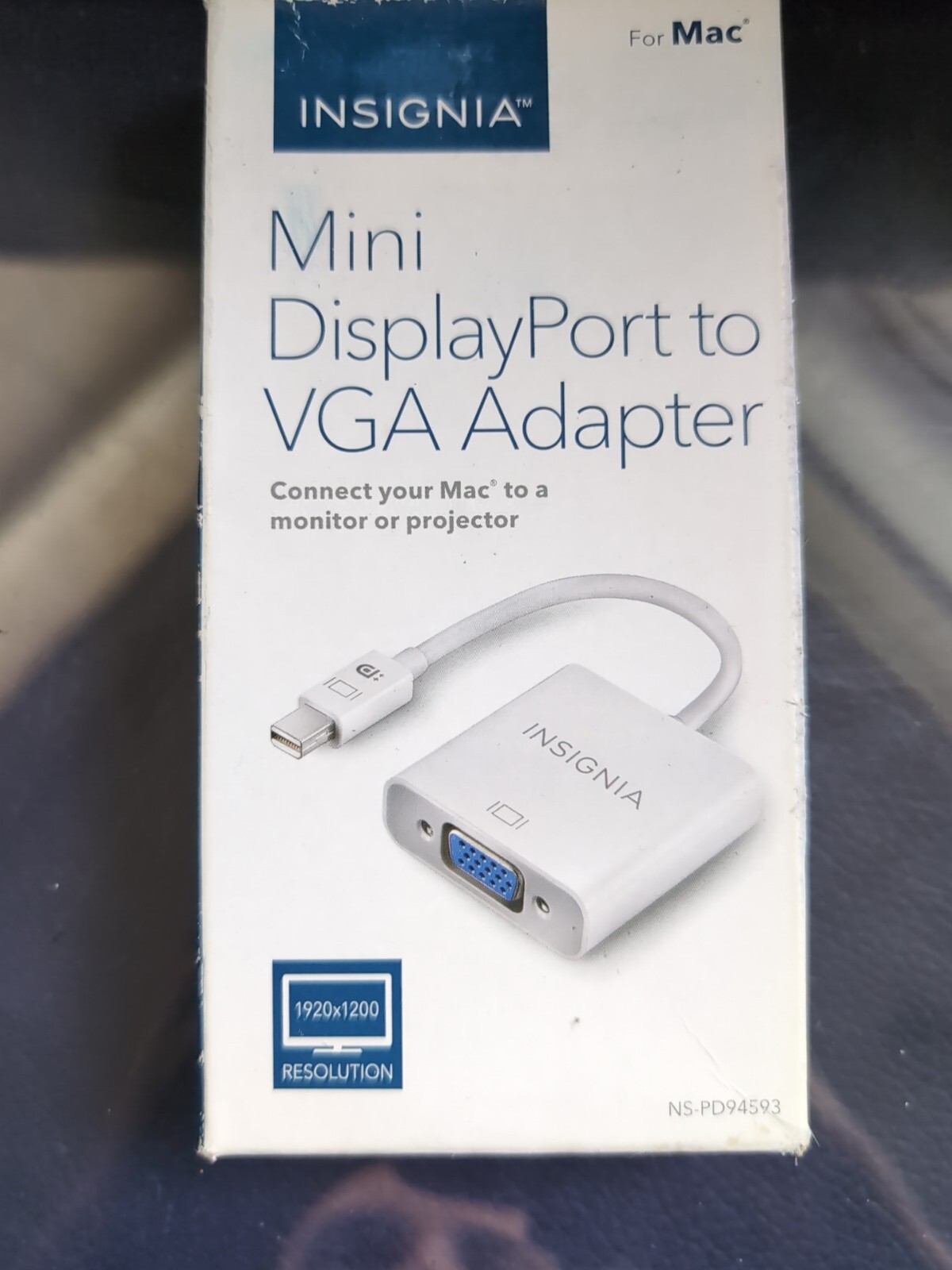 Insignia Mini DisplayPort to VGA Adapter White