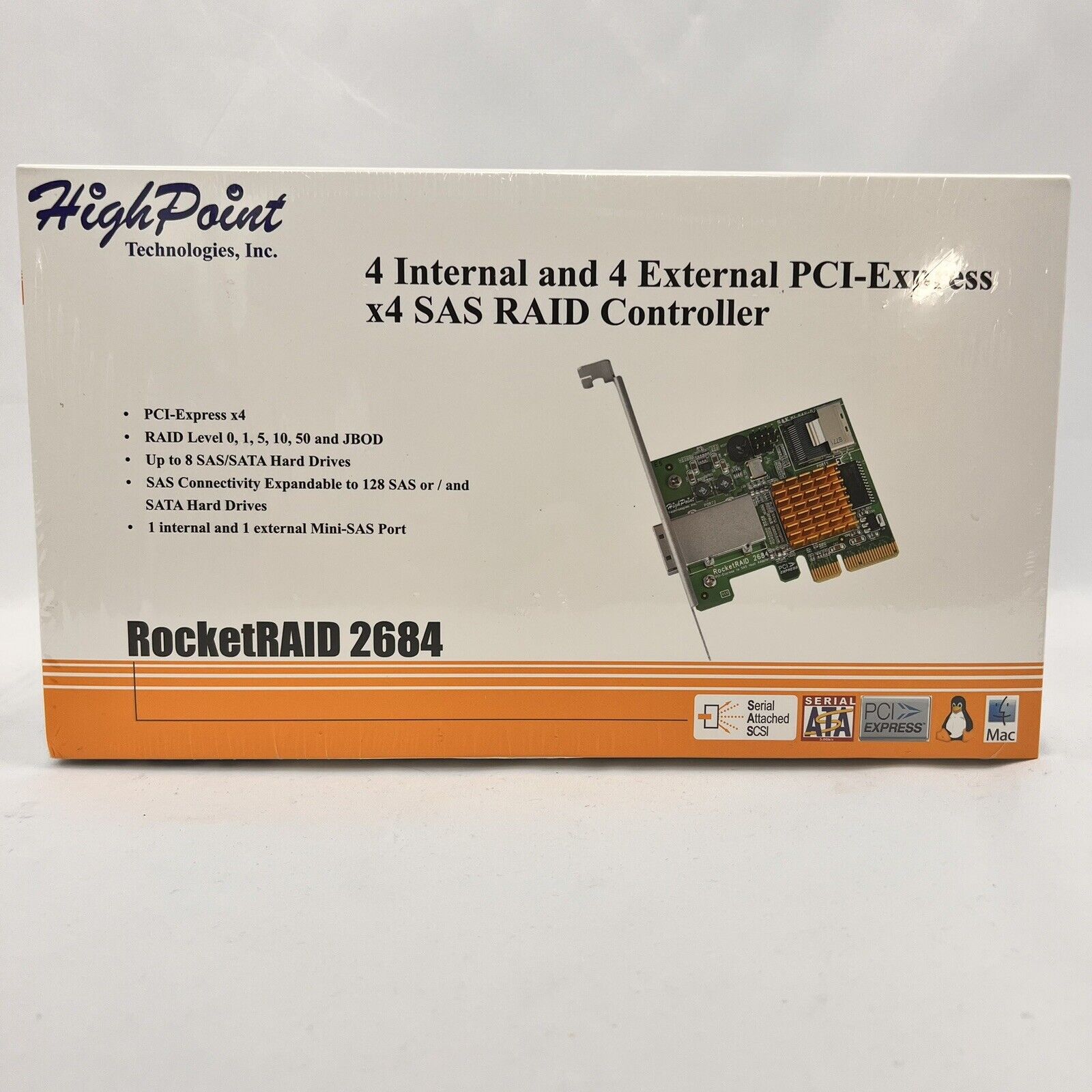 HighPoint RocketRAID 2680SGL PCI-Express x4  Port SATA SAS RAID Controller Card